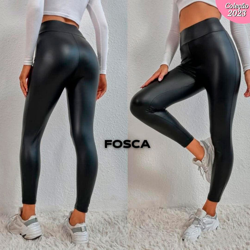 Calça de Couro Aveludada - HotLeg medc outlet Fosca P (36/38) 