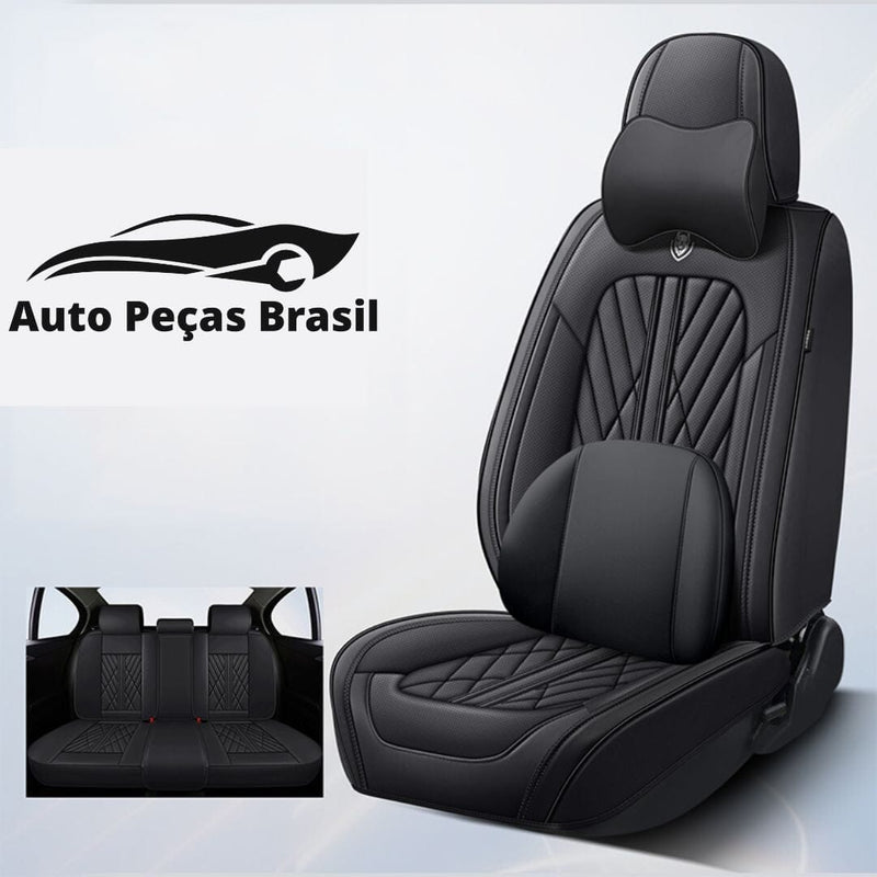 Conjunto Capas de banco Automotivos de Luxo e Conforto medc outlet Preto Universal 