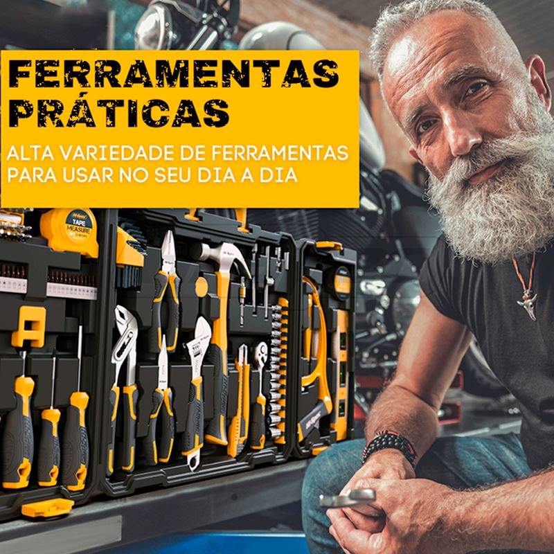 Kit Maleta com 200 Ferramentas em Aço-Cromo - TitaniumTools P16-17 medc outlet 