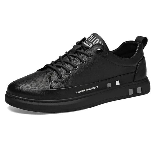 Tênis Masculino Flat de Couro Legítimo Tênis H - 01 medc outlet Preto 37 